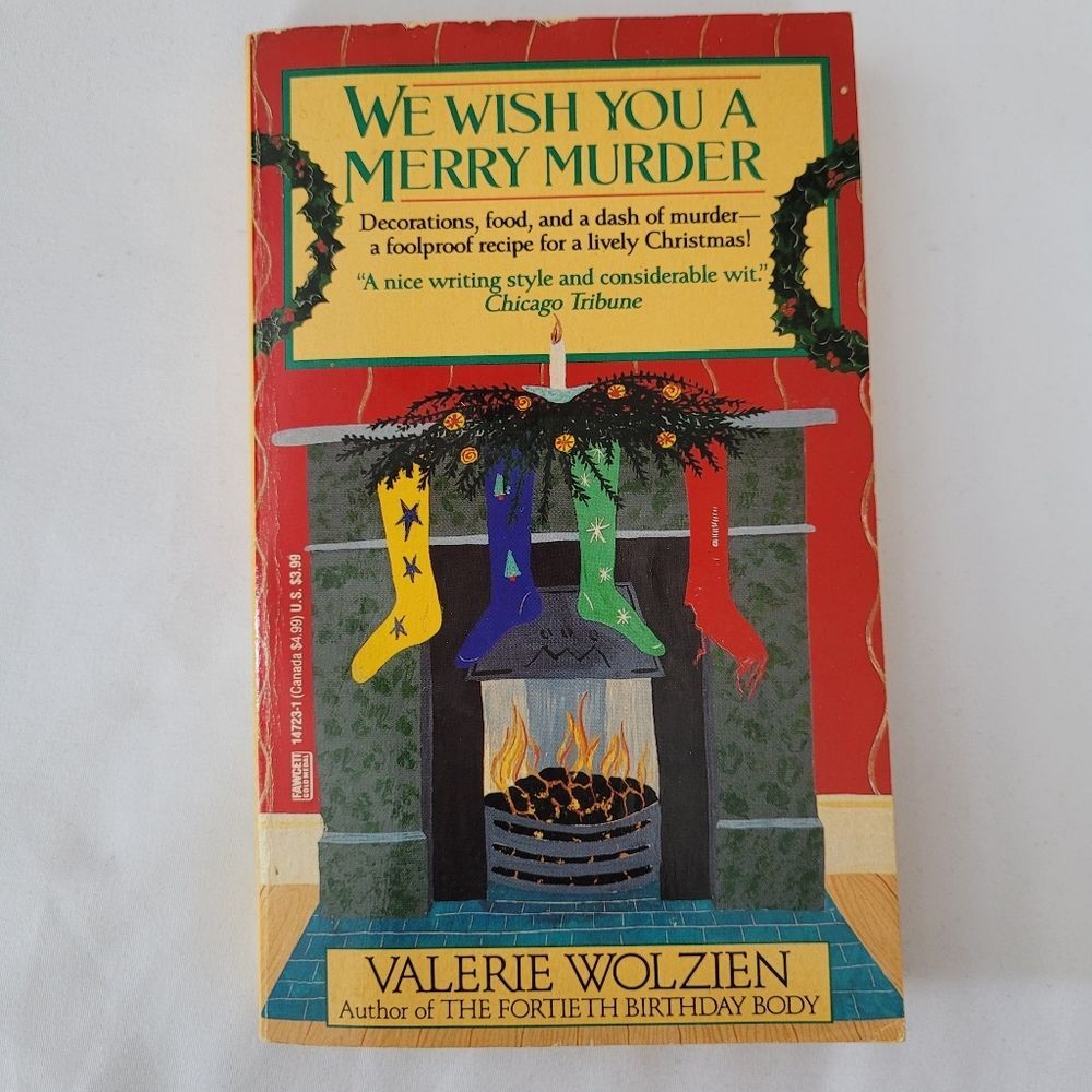 vintage paperback mystery novel book We Wish You a Merry Murder by Valerie Wolzi